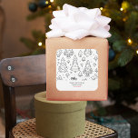 Färgkontur för jul fyrkantigt klistermärke<br><div class="desc">Den här färgkonturen är en perfekt för att sprida säsongens glädje, oavsett om du är en säsongsbetonad färgentusiast eller tittar för att en roligt ska kunna njuta av familj och vänner. Bygg upp helgdag när du lägger till din personliga beröring till den här fina illustrationen, skapar den vara ett mästerverk...</div>