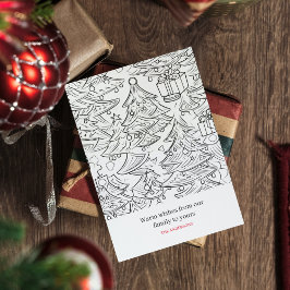 Färgkontur för jul helg vykort