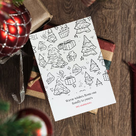 Färgkontur för jul helg vykort