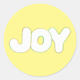 Färgkontur - Joy - ord-klistermärken Runt Klistermärke