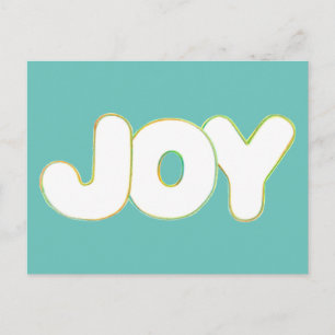 Färgkonturteckning - Joy - ord vykort