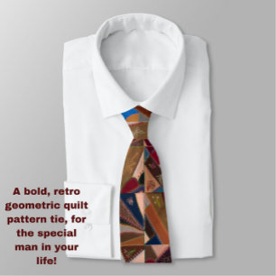 Färgkorrigering för Vintage Quilt Retro Mönster Slips