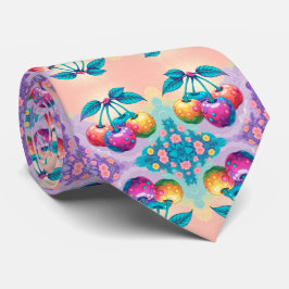 Färgkörsbär för Fars dag Slips