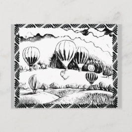 Färgkort för ballonger | Paintable Postcards Vykort