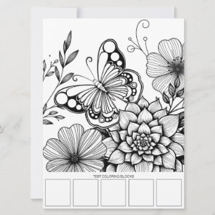 Färgkort för Butterfly Art-Vuxen Inbjudningar