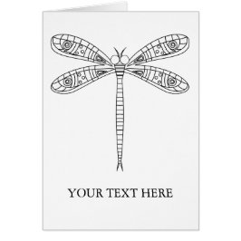 Färgkort för Dragonflies och Lilies Hälsningskort