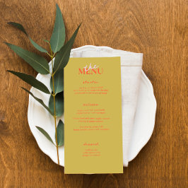 Färgkort för Elegant bröllop-menyer Meny