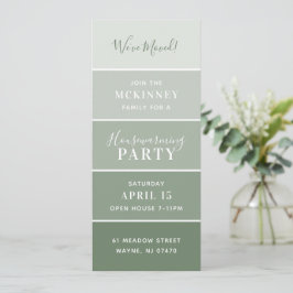 Färgkort för grönt Houseworkteknik Party Inbjudan