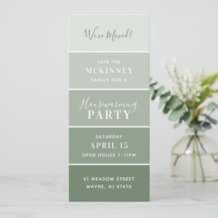 Färgkort för grönt Houseworkteknik Party Inbjudan