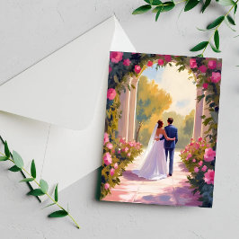 Färgkort för nya lyweder Bride & Groom Bröllop