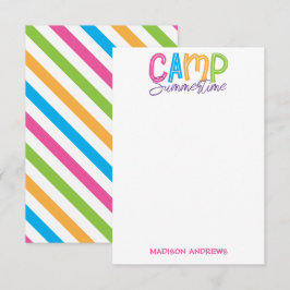 Färgkort för Personlig av sommarlägeskort Tack Kort