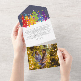 Färgkort för Roligt Rainbow Gay pride Julgran