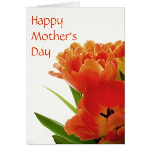 Färgkort för Tulips Mors dag Hälsningskort