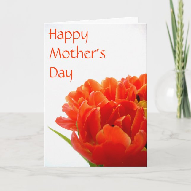 Färgkort för Tulips Mors dag Kort (Framsida)