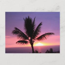 Färgkort från Hawaii Sunset och Handflatan Vykort
