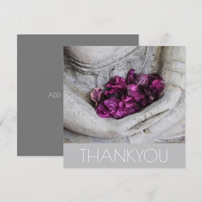 Färgkort: TACK: BUDDHA Tack Kort (Fram/baksida)