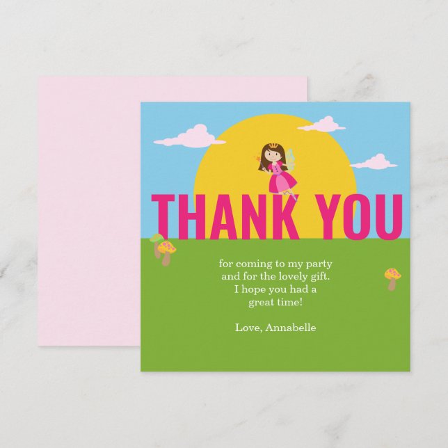 Färgkort tack för födelsedagsgåvan till barn kort (Fram/baksida)