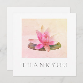 Färgkort: TACK: ROSA LOTUS Tack Kort