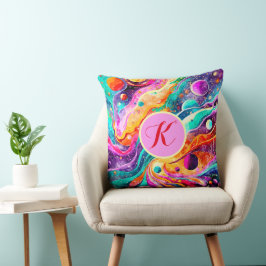 FÄRGKOSMISK ART KUDDE
