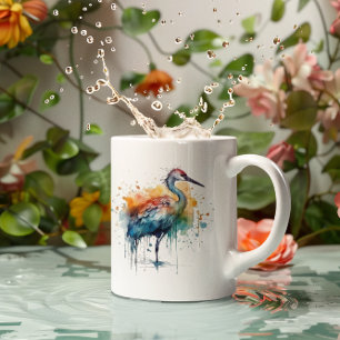 Färgkran i vatten kaffemugg