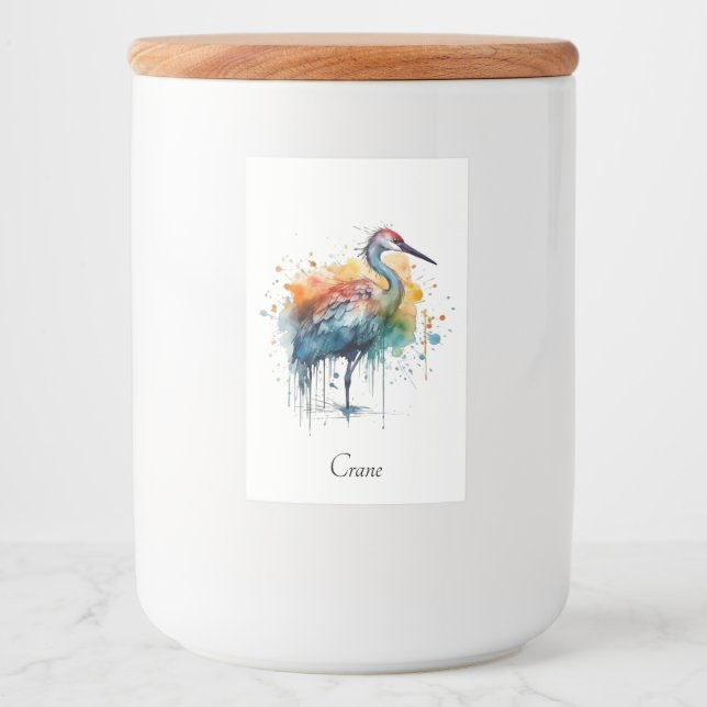 Färgkran i vatten mat etikett (Framsida)