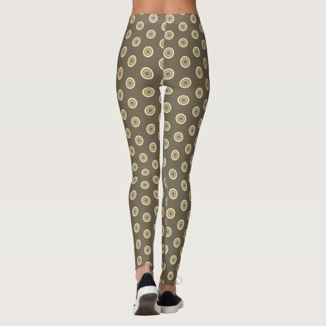Färgkrull abstrakt mönster Champ Leggings (Baksida)