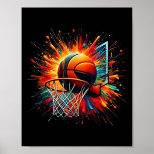 Färgkula Tie Dye Färg Stänk Ring Net Poster