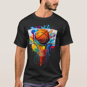 Färgkula Tie Dye Färg Stänk Ring Net T Shirt