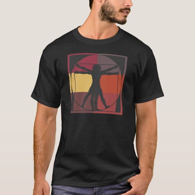 FärgkvarterVitruvian man T-shirt (Framsida)