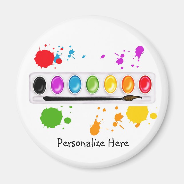 Färglåda med stänk magnet (Framsidan)