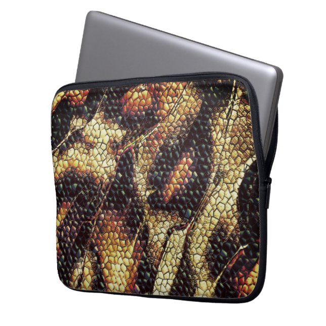 Färgläder med gulaktig och brun färg? laptop fodral (Framsidan Vänster)