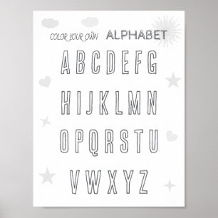 Färglägg din egen ABC Poster
