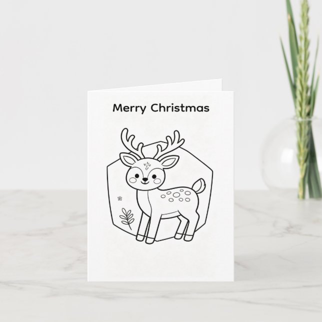 Färglägg din egen julkort ren design kort (Framsida)