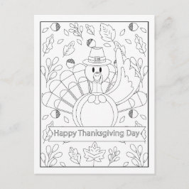 Färglägg din egen kalkon vykort