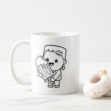 Färglägg Din Egen Kawaii Frankenstein Popsicle