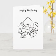 Färglägg din egen kortsköldpaddsdesign