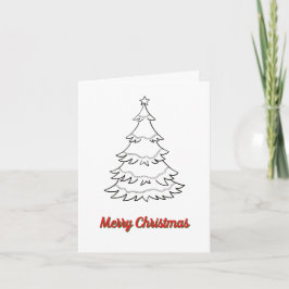 Färglägg ditt eget kort, God Jul Kort