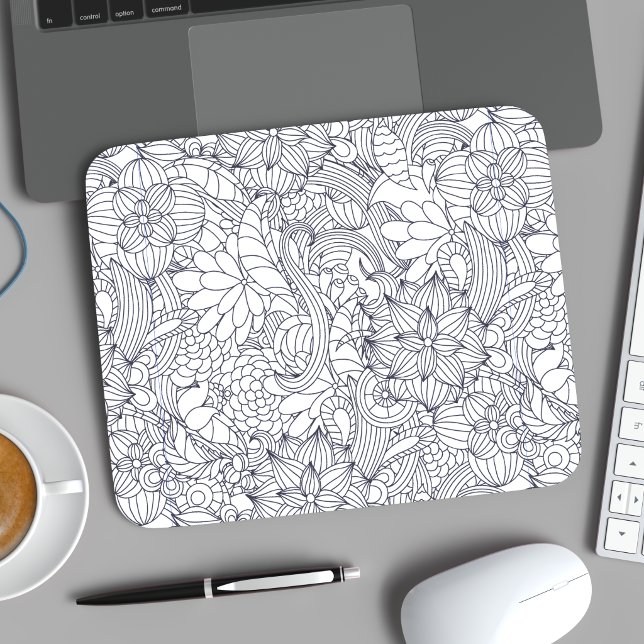 Färglägg mig innan botanisk•Anpassad Musmatta (Color Me In B4 Giving Botanical•Custom Mouse Pad)