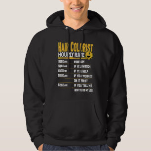 Färgläggare Frisör Barberare Frisör Timme Hoodie