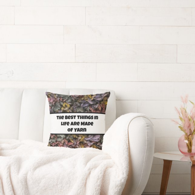 Färgläggare Sticka Crochet Crafty Kärlek-garn Kudde (Soffa)