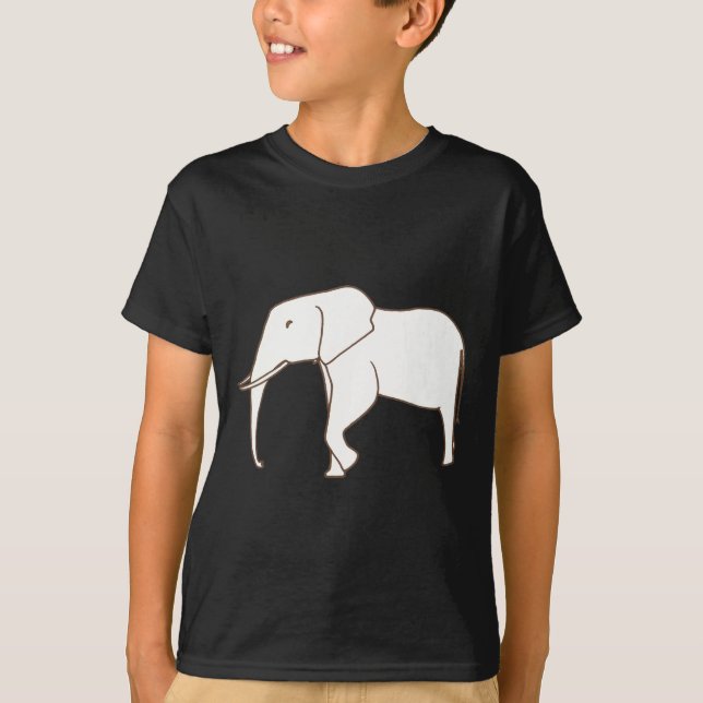 Färgläggningskjortor - att gå för elefant t-shirt (Framsida)