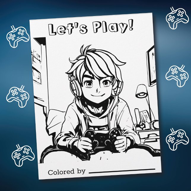 Färgläggningssida för barn | Anime-spelare Let's P (Skapare uppladdad)