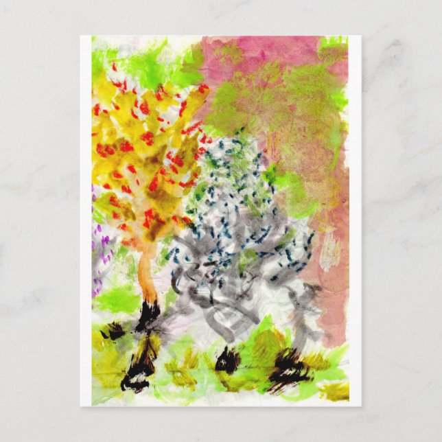 Färglandskap för vattenfärger vykort (Framsida)