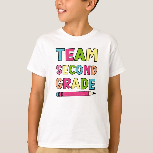Färglänt andra Klass Back to school T Shirt (Framsida)