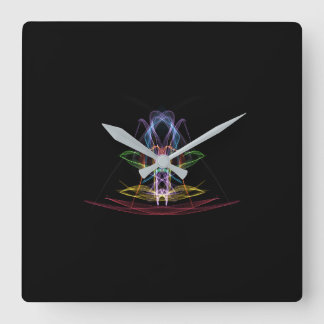 Färgligt, abstrakt väggklocka för design