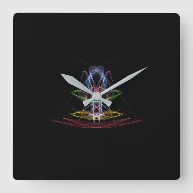 Färgligt, abstrakt väggklocka för design (Framsida)