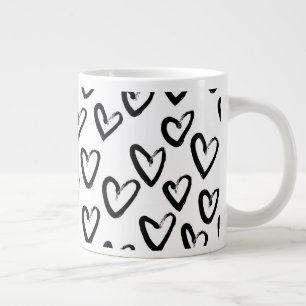 Färglinje Heart Mönster Jumbo Mugg