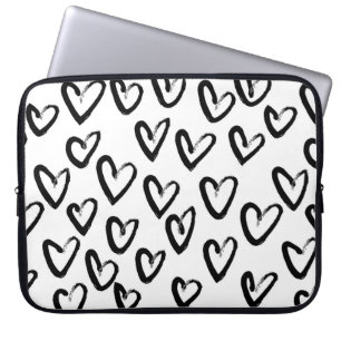 Färglinje Heart Mönster Laptop Fodral