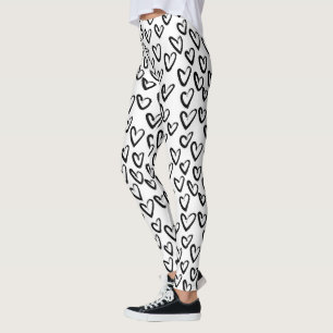 Färglinje Heart Mönster Leggings
