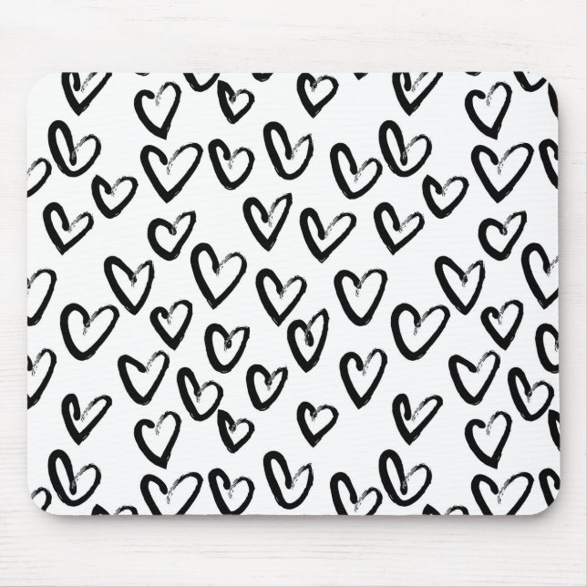 Färglinje Heart Mönster Musmatta (Framsidan)